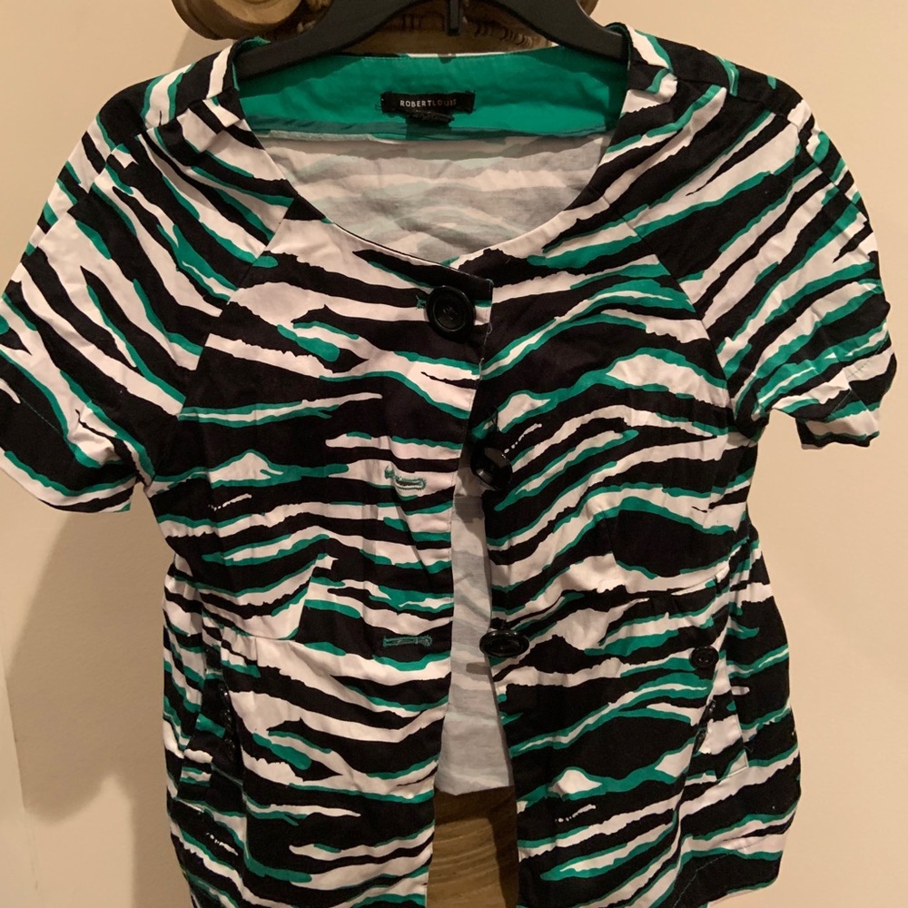Green, Black, and White Suit